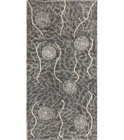 Ursula Nampijinpa - 91x46cm - 91 x 61 cm - Peinture art Aborigène Australie